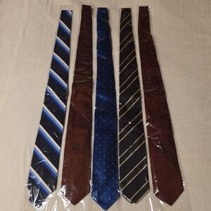 Lot of 5 Luigi Borelli 100% Silk Neckties Ties NWT